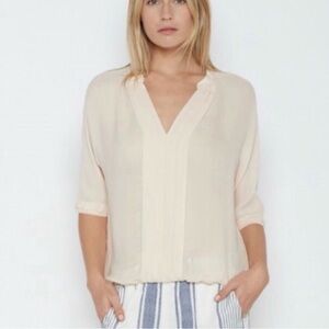 Joie Marru Silk Blouse in Picnic Pink (Size Large)